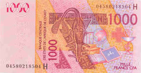 P315c Burkina Faso W.A.S. C 1000 Francs Year 2004
