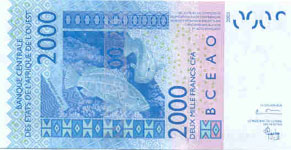 P316c Burkina Faso W.A.S. C 2000 Francs Year 2004