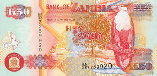 P37d Zambia   50 Kwacha Year 2003