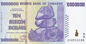 P 85 Zimbabwe 10 billion Dollar 2008