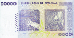 P 85 Zimbabwe 10 billion Dollar 2008