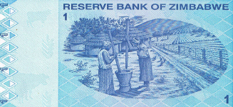 P 92 Zimbabwe 1 Dollar 2009
