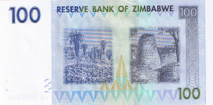 P 69 Zimbabwe 100 Dollar 2007 (10 zeros off)