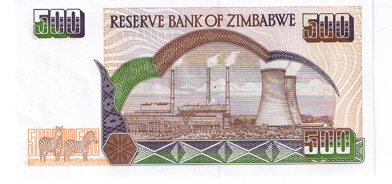 P 11a Zimbabwe 500 Dollar Year 2001